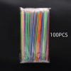 30pcs/100pcs/125pcs Individually Wrapped Straws; Plastic Straws; Disposable Drinking Straws; Assorted Colors