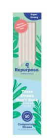 Repurpose Compostable PHA Straws, 50 CT