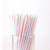 100pcs Disposable Colorful Elbow Plastic Straw; Lengthened; Bendable; Juice Milk Tea Straw
