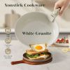 12pcs Non-Stick Cookware Set, Pots and Pans Set with Detachable Handle for Kitchen