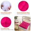 4Pcs Chair Cushion Pads Pillow Soft Tie On Square Sitting Mats For Home Office Car Sitting Travel(Standard)