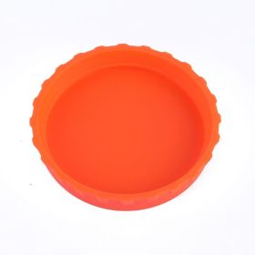 1pc Silicone Can Lid; Soda Water Silicone Closure; Beverage No Leak; Silicone Can Stopper; 2.6*0.5 Inches (Color: Orange)