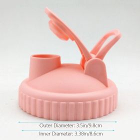 1pc Mason Jar Lids; Flip Cap Mason Jar Lids; 8.6cm/3.38in Inner Diameter Reusable With Pour Spout And Leak Proof Airtight Seal For Regular Mouth Mason (Color: pink, size: 86mm)